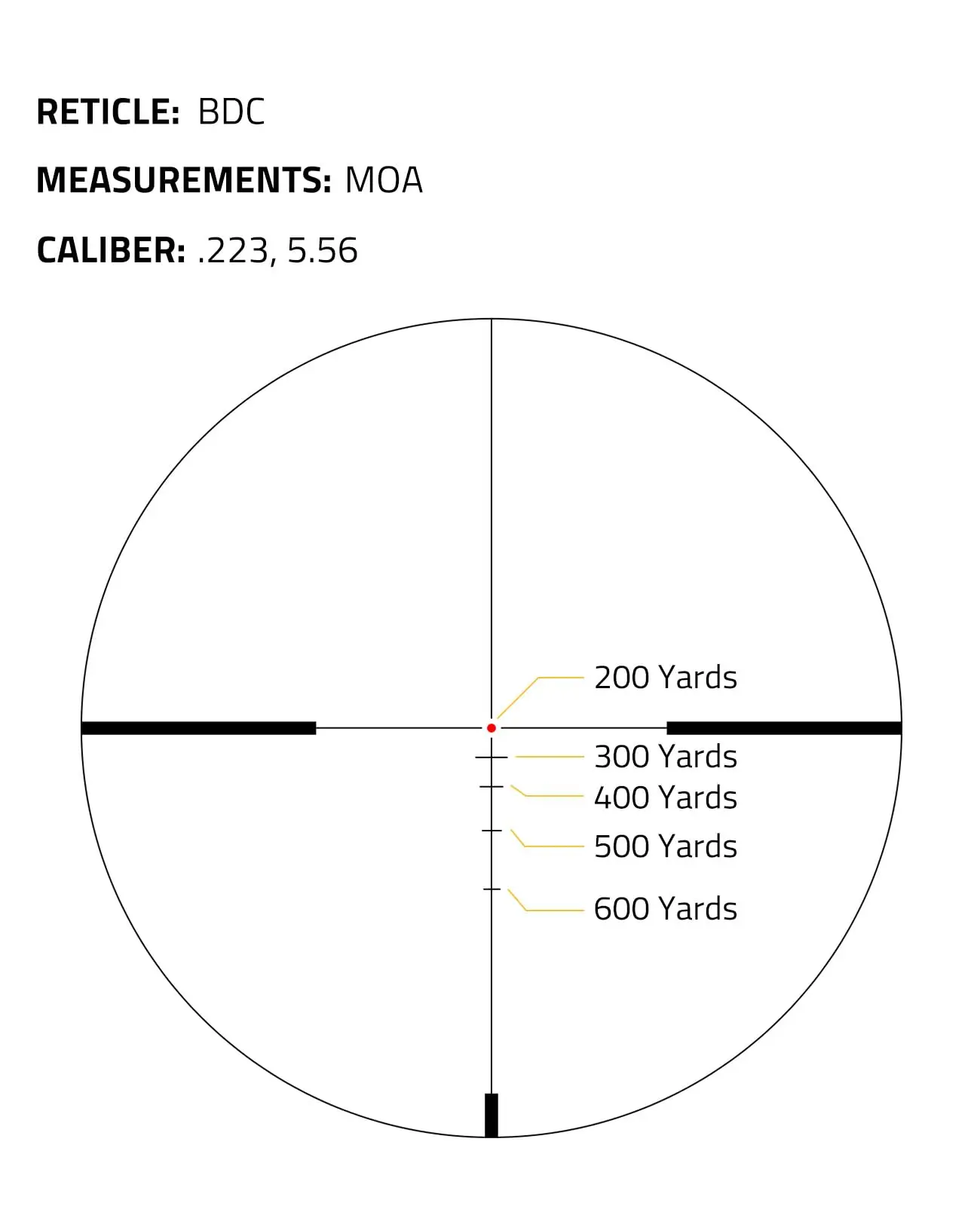 CVLIFE EagleTalon LPVO Rifle Scope .223/5.56 .308/7.62 30mm Cantilever Mount Illuminated BDC&mdash;I Reticle Hunting