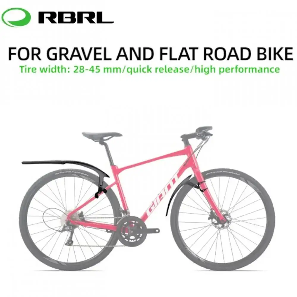 

RBRL Gravel Bike Fender 700c Mudguard For Flat-Handled Road Bicycle Wings Lightweight Mud Guard Set Ass Saver with Quick Release