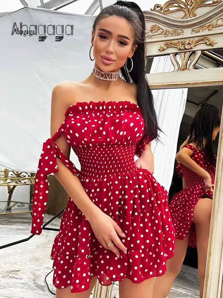 micro dot mini dress