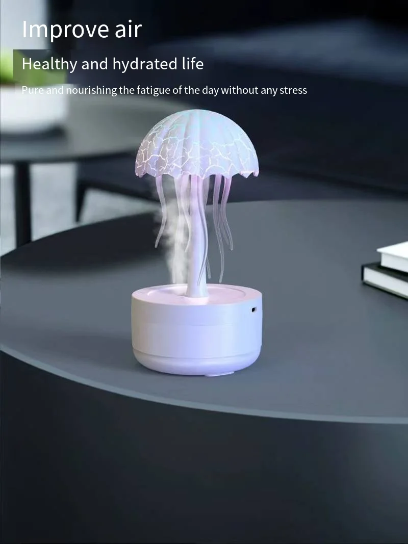Jellyfish humidifier is suitable for bedrooms, children and adults, essential for allergies and dry air, rotating rainbow night 6