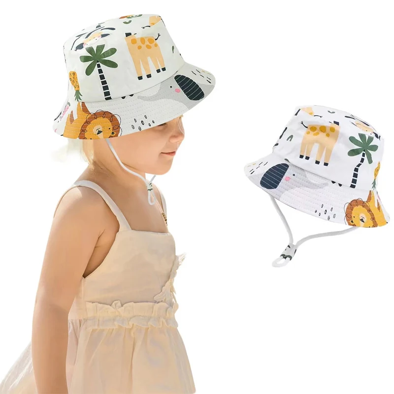 Baby Hat Summer Panama Autumn Cartoon Fisherman Bucket UV for Kids