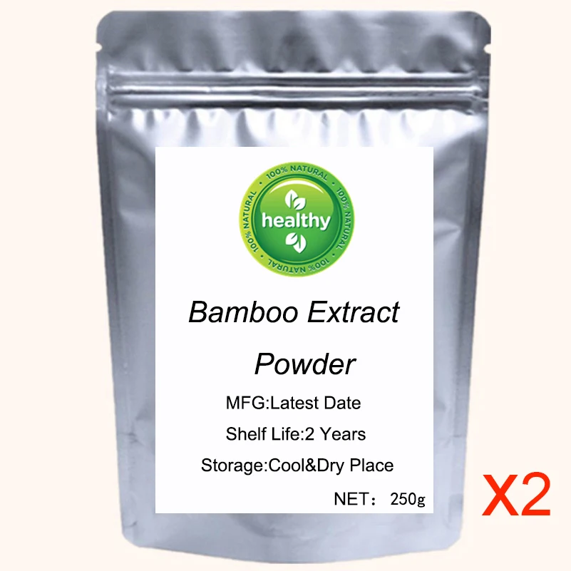 Bamboo Extract Powder For Hair Growth Organic Silica for Skin Hair & Nails Health Bamboo Extract Solaray 70%