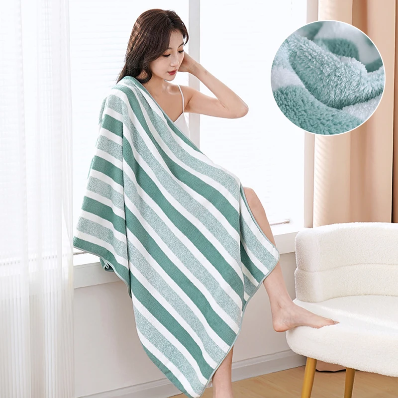 Striped Pattern Bath Towel Soft Hand Towel home Quick Drying Absorbent Towels For Bathroom Daily Use Thickened Soft Face