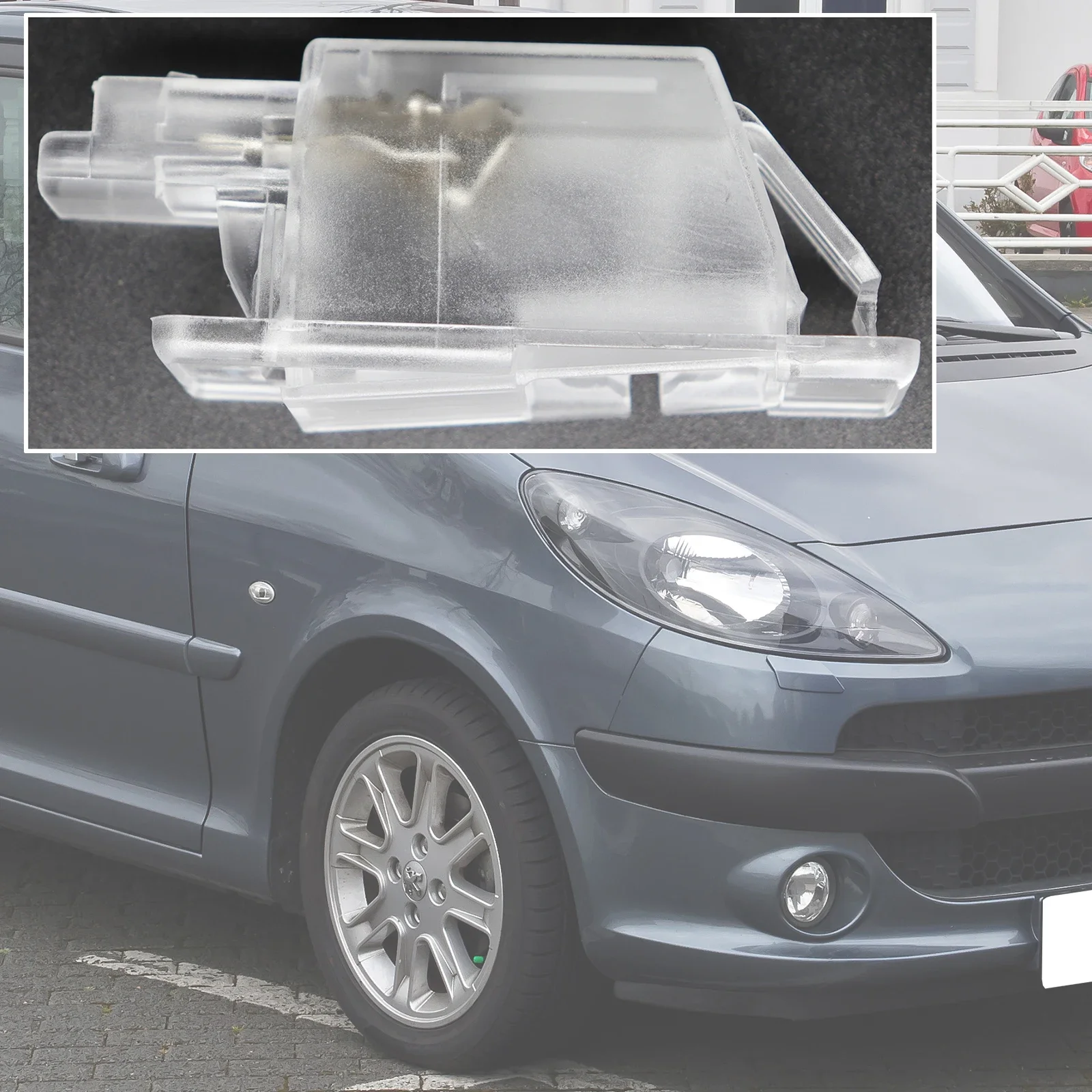 

For Peugeot 1007 407 Rear View Camera Bracket Mount License Plate Case Housing Replacement 2004 2005 2006 2007 2008 2009