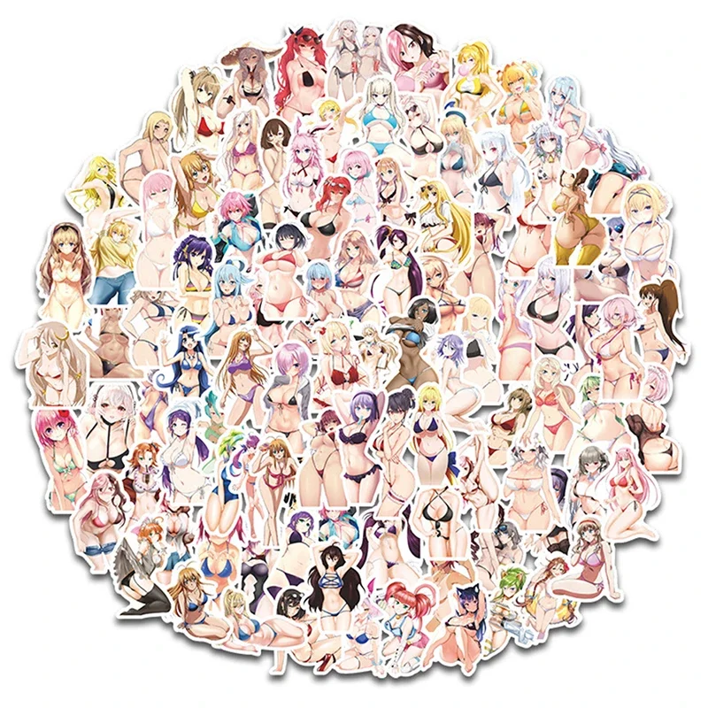 

100pcs Anime Sexy Mixed Beauty Hentai Waifu Graffiti Stickers for Phone Luggage Laptop Guitar DIY Comics Sticker Party Gift