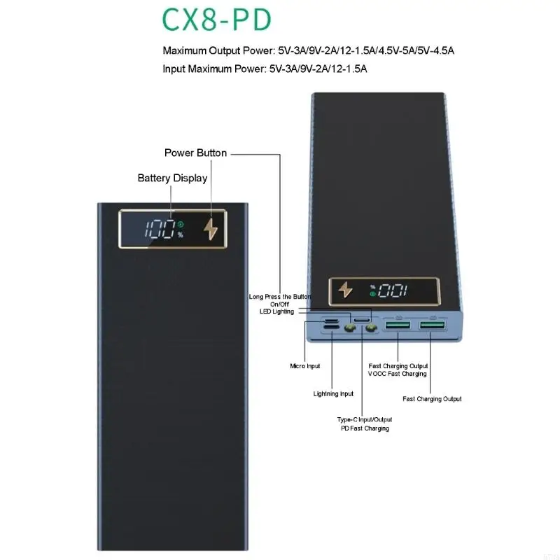 573a abnehmbare Batteriespeicherbox für 8x18650 Batterien Halter DIY -Plastikboxen – Detail 8