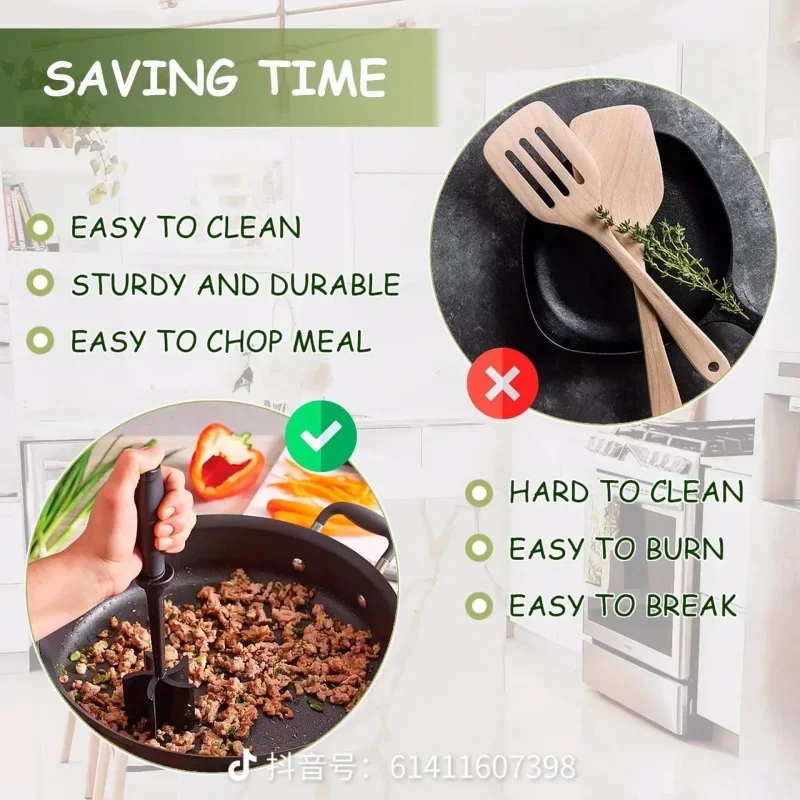 Manual Plastic Kitchen Mixer Masher Tool for Fruits and Vegetables