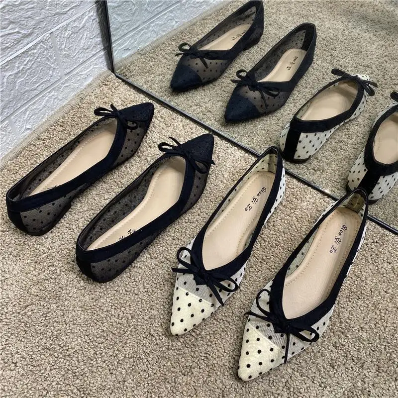 With Bow Ladies Summer Footwear Low Heel Elegant Pointed Toe White Office Shoes for Women 2024 Quick Delivery High Quality E Y2k - Image 3