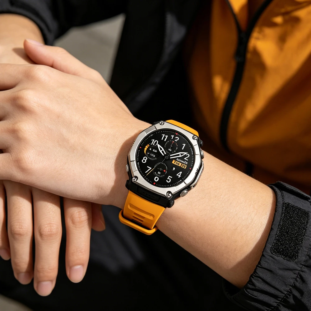 Durable Multi-Size Silicone Outdoor Watch Strap - Quick Fit Design