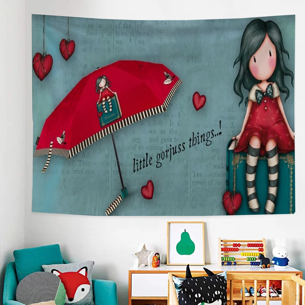 S-Gorjuss Seiko Moon тканевые настенные гобелены Berserk клетчатый Kanou West Nana аниме девушка Dellafuente недорогие вещи д...