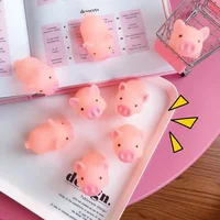 1/3/6/10pcs Pink Cartoon Pig Decompression Venting Toys Stress Relief Toys Button Gift For Children Release Stress 2