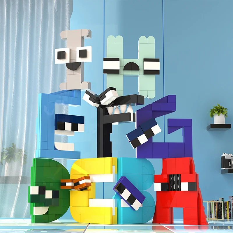 MOC A-Z English Alphabet Letters Building Blocks Set 26 Style Lore  Education Bricks Toys For Children's Puzzle Brick Toy Gift - AliExpress