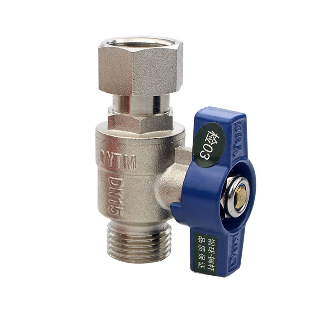 Connection Ball Valve Copper Ball Core Cold And Hot Water 1/2 Through Water Heater Switch Inner And Outer Valve