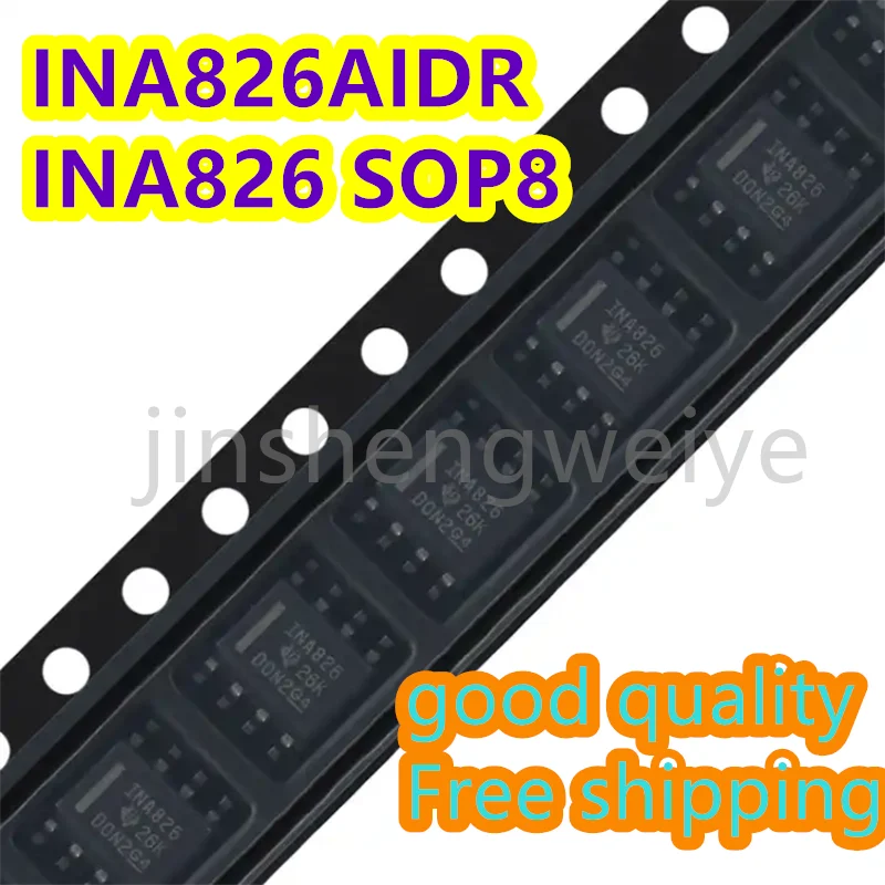 

1~50PCS Brand New INA826AIDR INA826AID INA826 SOP-8 Instrumentation Amplifier IC chip Good Quality
