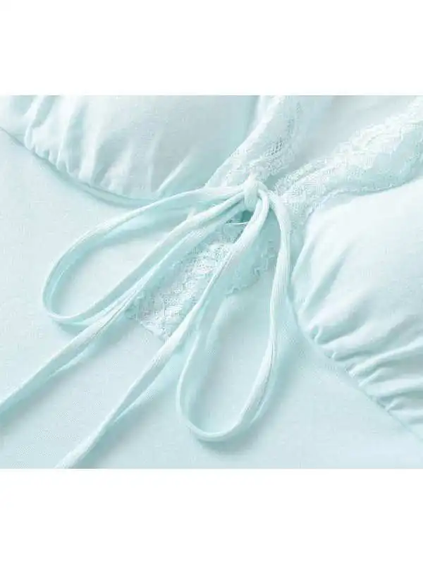 Sexy V-Ne ort Sve T-irt Lace Patchwork Slim Fit oulder Pad Street Sle Summer Top for Young Women