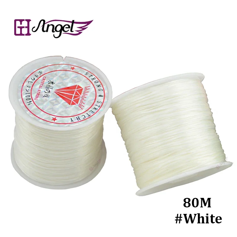 Angels 2rolls 80m DIY Stretch Elastic Crystal Thread/Cord/Wire for String Jewelery Necklace Bracelet Craft Making Beading