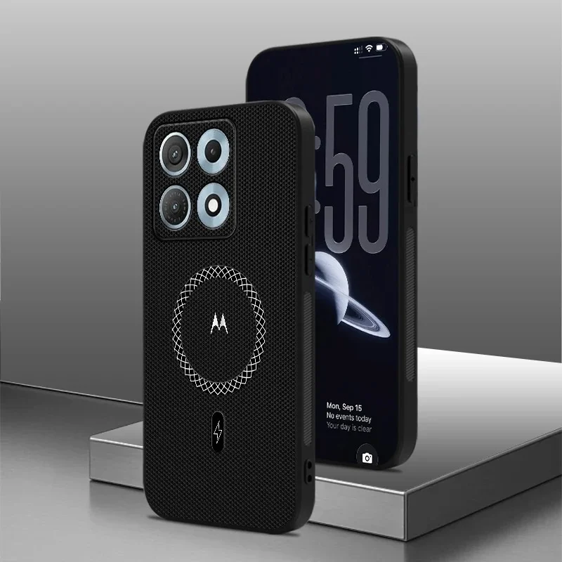 Luxury Fabric Texture Magnetic Case with Anti-Drop Lens Protection