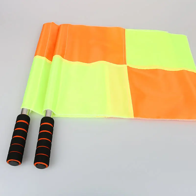 Soccer Referee Flag Competition Football Small Grid Shape Linesman Flags Referee Equipment 1/2 Pcs