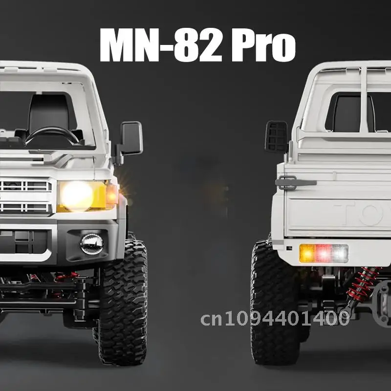 New MN82 Pro Retro Rc Car With LED Lights Full-scale Simulation 4WD LC79 Remote Control Pickup Truck Model Boy Adult Toy Gift 5