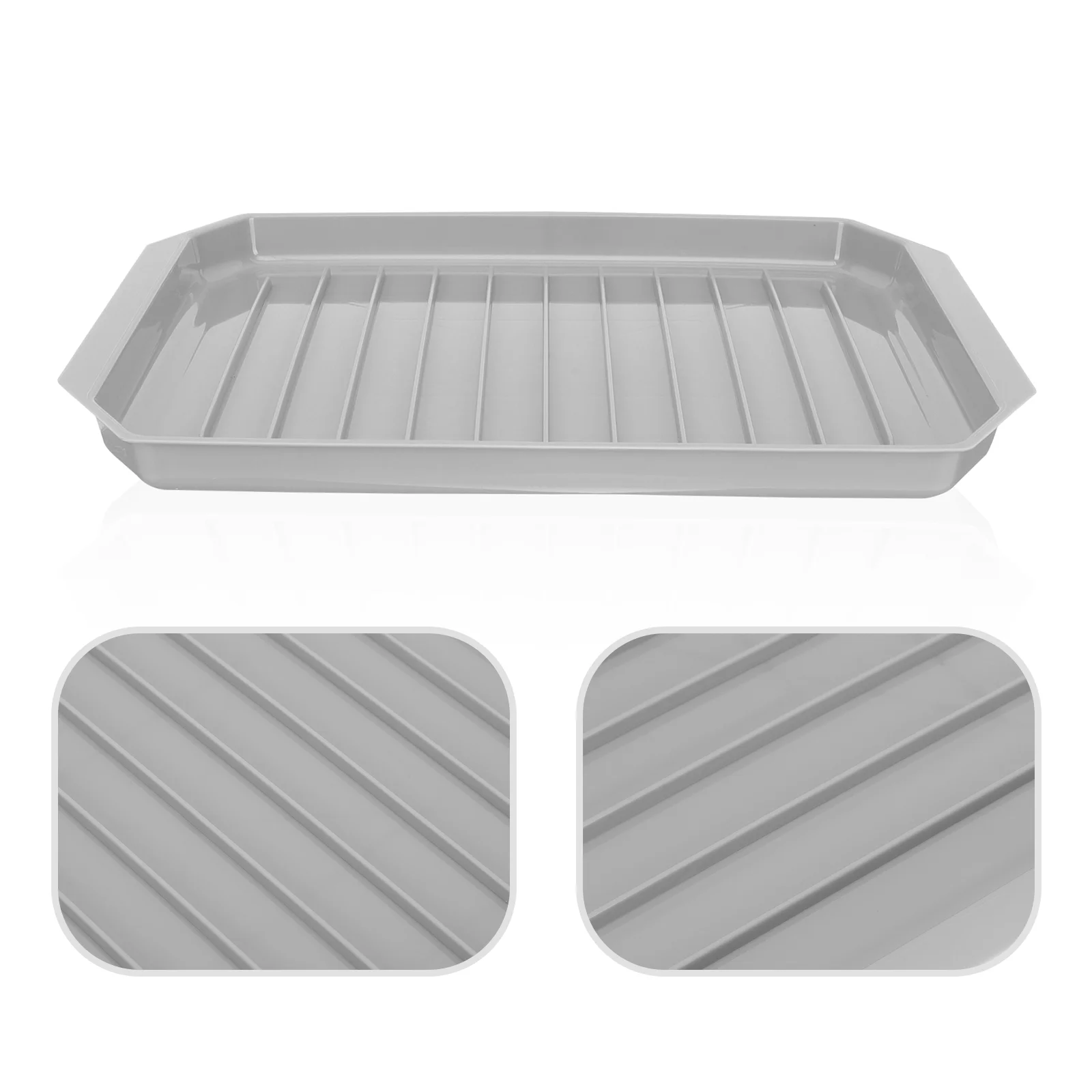 

Bacon Tray Oven Grill Microwave Cooker Baking Pan Plastic Cooking Utensils Kitchen Bakeware Plate