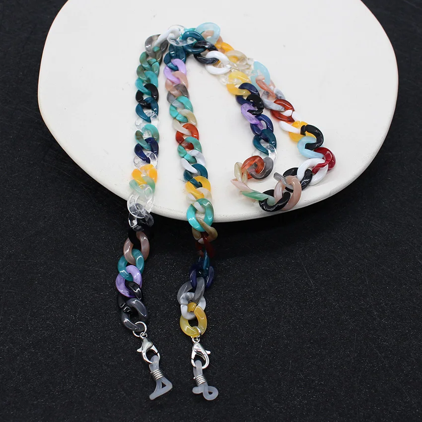 Trendy Acrylic Crystal Sunglasses Glasses Chain Mask Hangs Cord Strap Eyepieces Neck Fashion Lanyard Women Jewelry Accessories 6