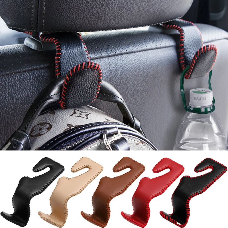 Lot De 3 Crochets De Rangement Voiture - Pour Appuie-tête Siège Arrière, Double Crochet - Matériau PP
