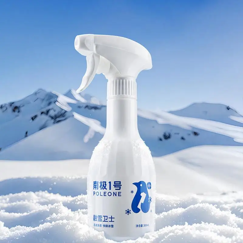 Windshield De-Icer Spray 300ml Car Window Defroster Spray Winter Cold Weather Deicing Snow Melting for Truck SUV RV