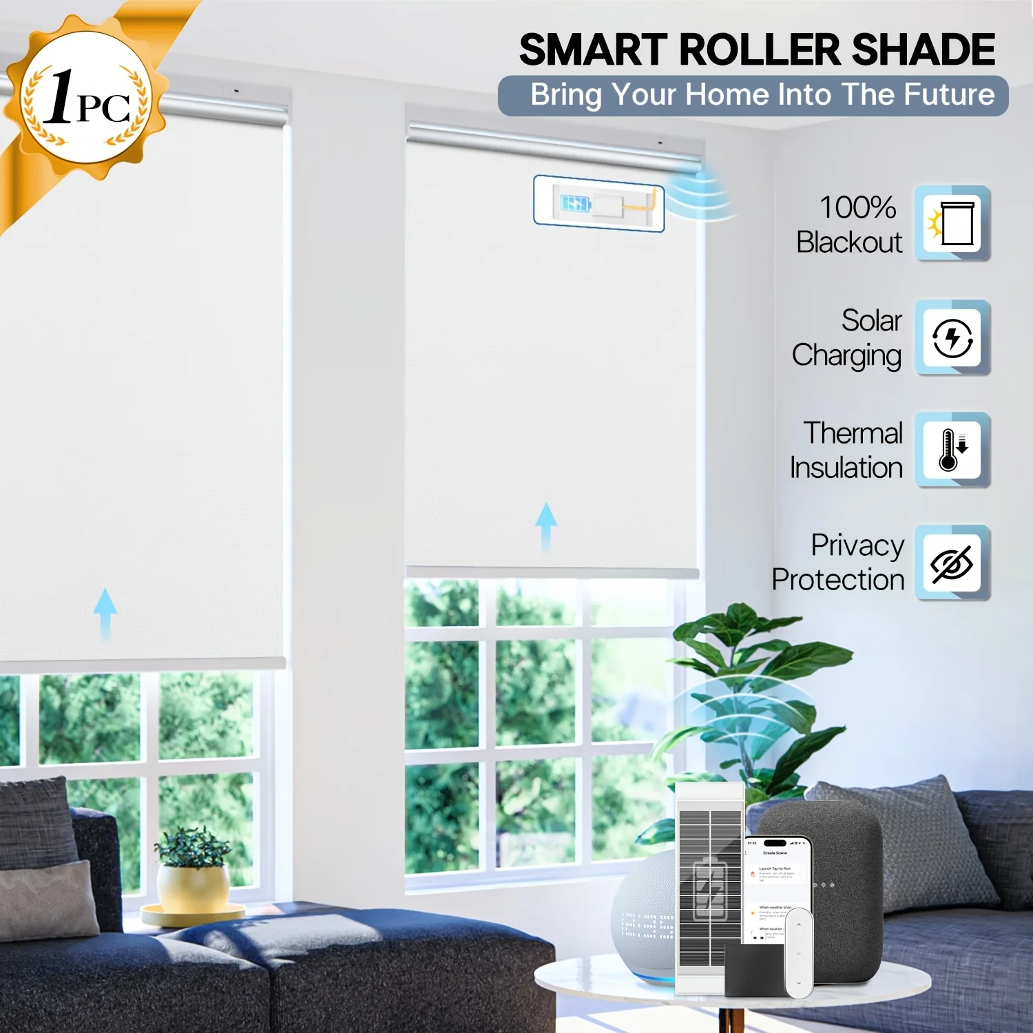 Cordless Heat Insulating Window Roller Blinds