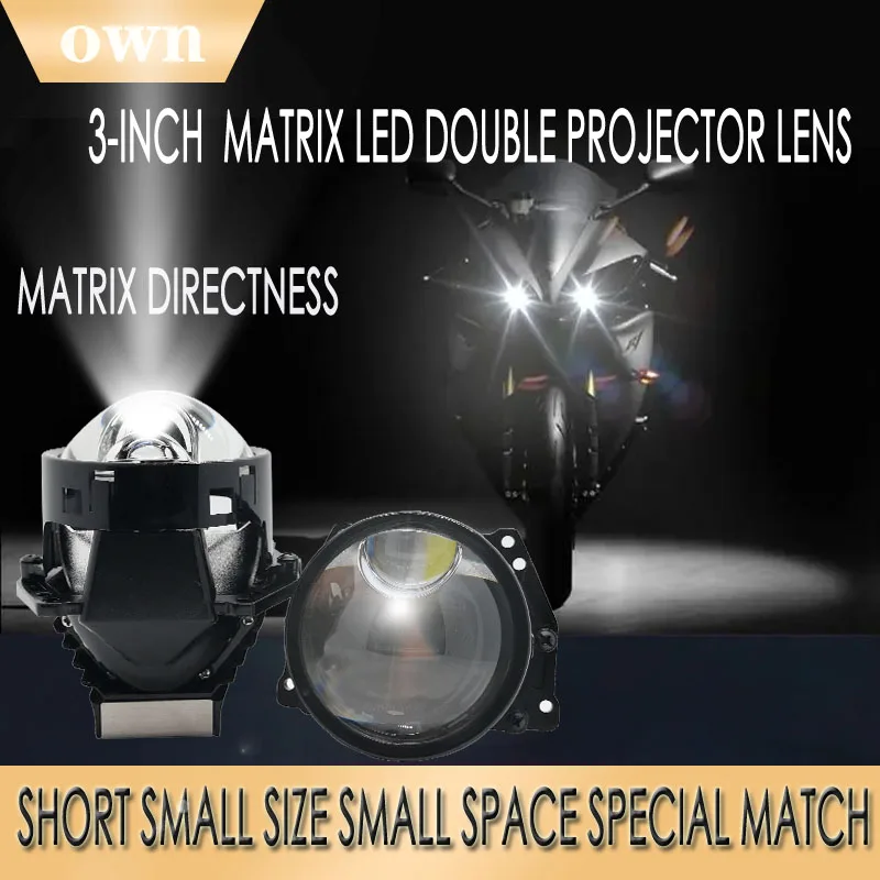 

OWN 55W CTE 3" MATRIX BI LED PROJECTOR LENS BILED WITH REFLECTORS LASER EFFECT LHD POWER WITH EXCELLENT BEAM