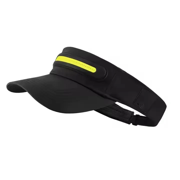 Spor kapaklar şarj edilebilir LED far Light up beyzbol şapkası açık güneşlik kapaklar açık hava sporları için akrilik güneşlik şapkası