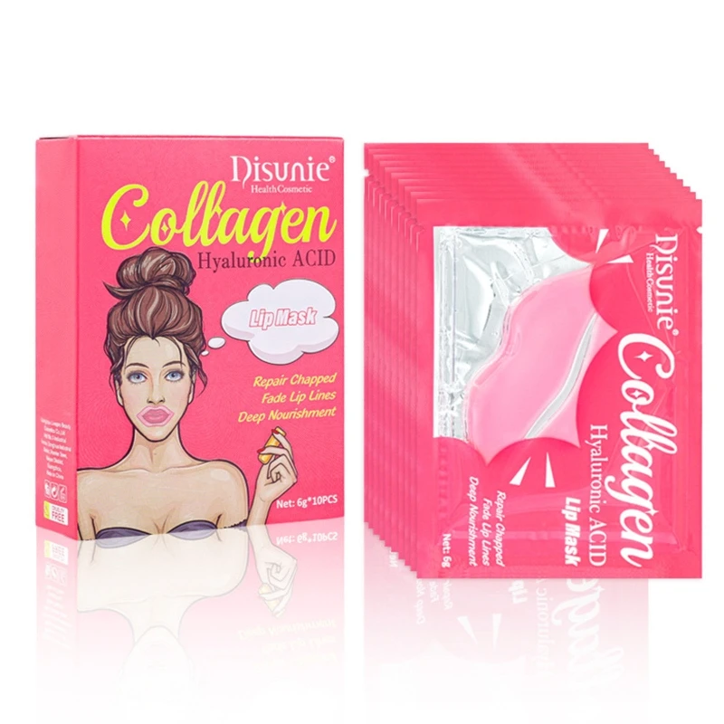 10Pcs Moisturizing Lip Mask Dry Lips Lip Care Remove Dead Skin Anti-Wrinkle Sleep Mask Reduces Lines