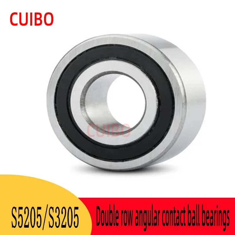 

Stainless Steel double row angular contact ball bearings S5205 2RS S3205 2RS Size:25X52X20.6 mm