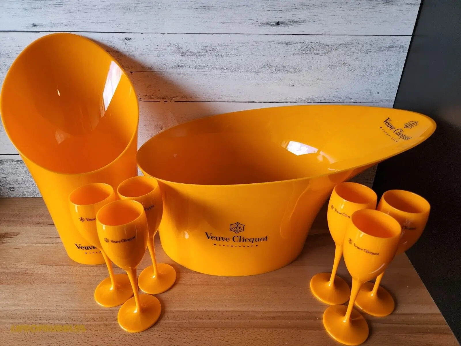 XL Orange Bucket Acrylic Champagner Eimer neu Champagne Buckets