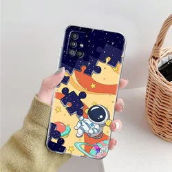 Space Astronaut Cartoon Phone Case Cover - Samsung A52 (A1)