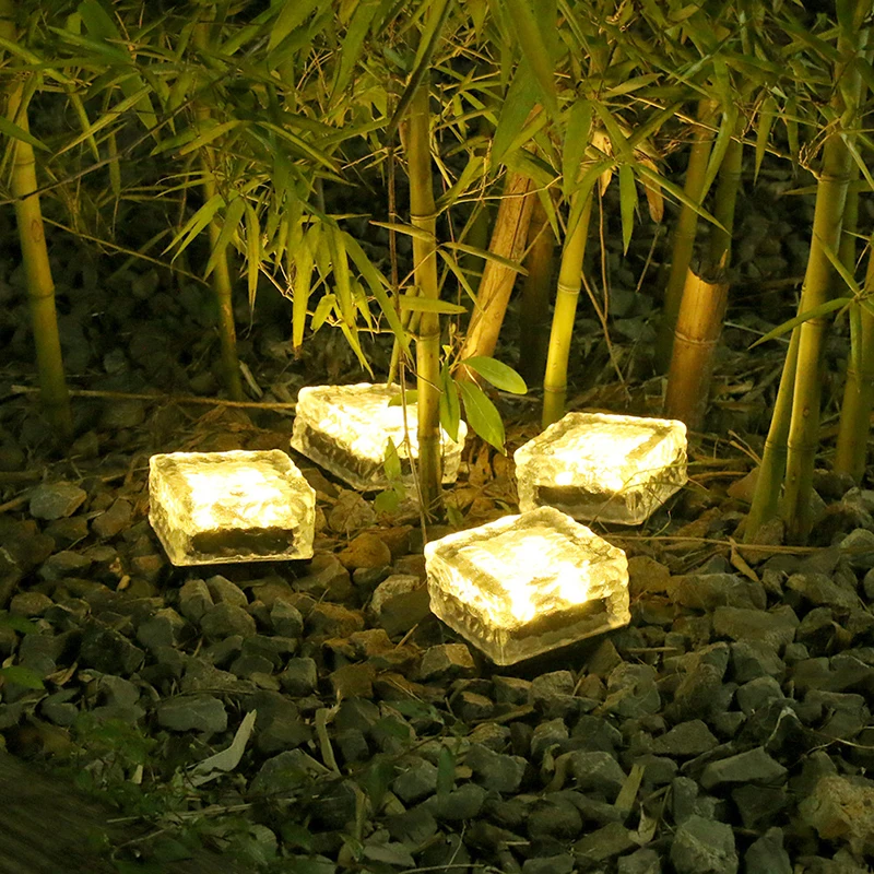 

Waterdicht Outdoor Stair Step Lamp Ice Cube Tuin Zon Licht Led Solar Lights Zonlicht Voor Yard Boom Landschap Patio Decoratie