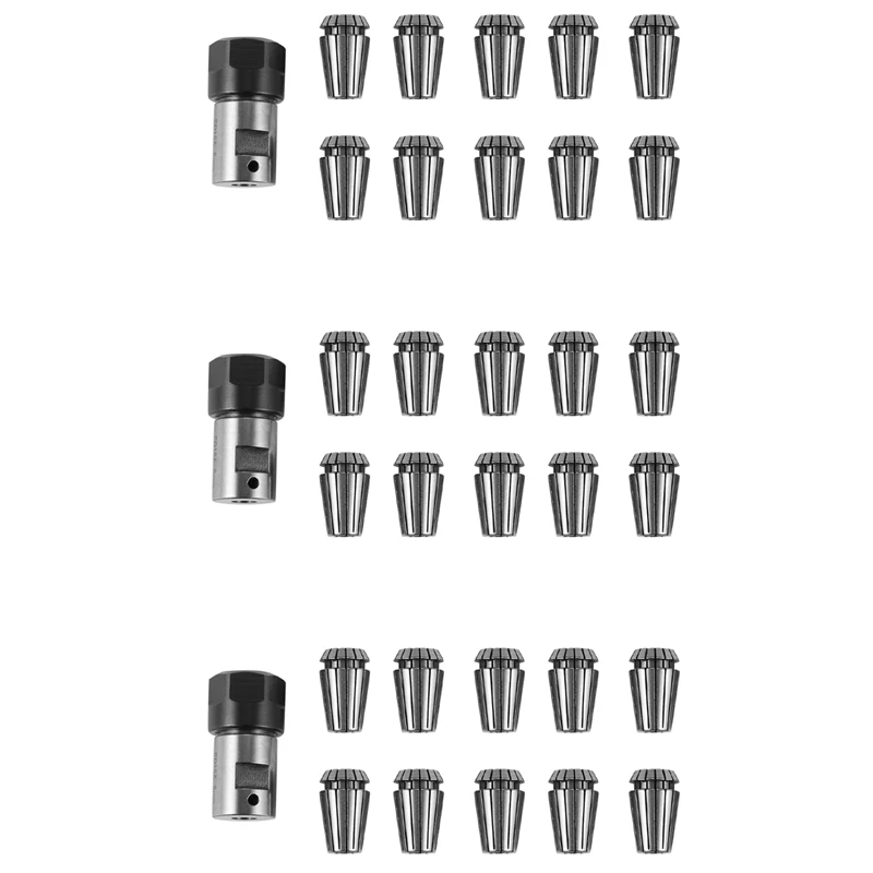 

30Pcs Er16 Spring Collet + Motor Shaft 8Mm Extension Rod Holder Cnc Milling Lathe Tool Engraving Machine