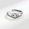 KOFSAC Thai 925 Sterling Silver Jewelry Adjustable Ring Vintage Trendy Rotate Beads Rings For Women Chic Relieve Stress Gift 6