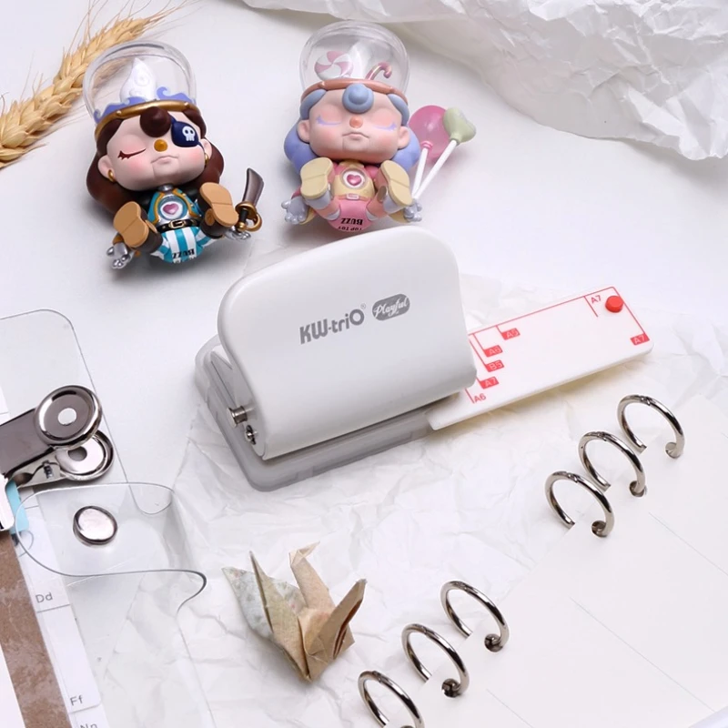 KW-Trio A5 B5 A6 3Hole 6Hole 9Hole DIY Hole Punch Handheld Metal Loose Leaf Handmade Paper Hole Puncher Office Supplies paper punch,hole punching tools,paper craft punch,circle hole punch