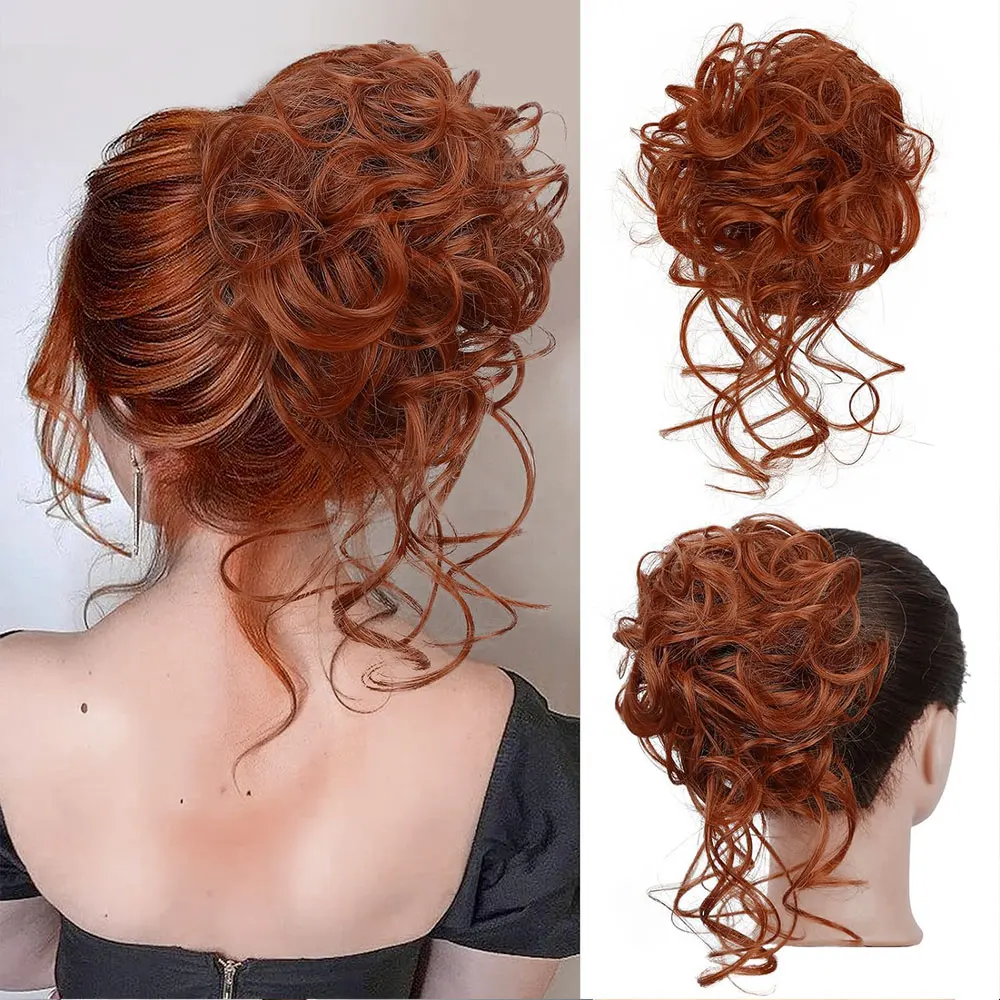 Postiche Chignon Bouclé Synthétique Queue De Cheval Femme - Extension Cheveux Faux, Neuf Sans étiquettes