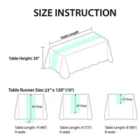 Semi-Sheer Table Runner Blue Cheesecloth Gauze Tablecloth Setting Wedding Dining Party Christmas Banquets Baby Shower Decoration 6