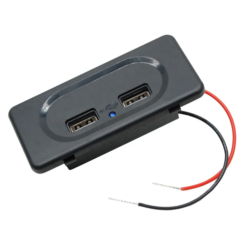 

Dual 3.1A DC 12V 24V Panel Mount Train Marine Boat Car Bus Seat USB Charger
