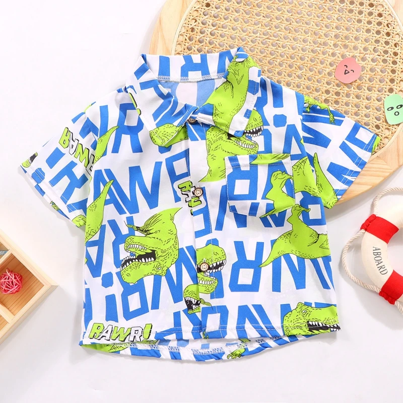 Fashion Summer Clothes Short Sleeve Tees Kids Cartoon Animal Baby Boys Girls Blouses Children Tops Shirts Toddler Tshirt 2-12Y