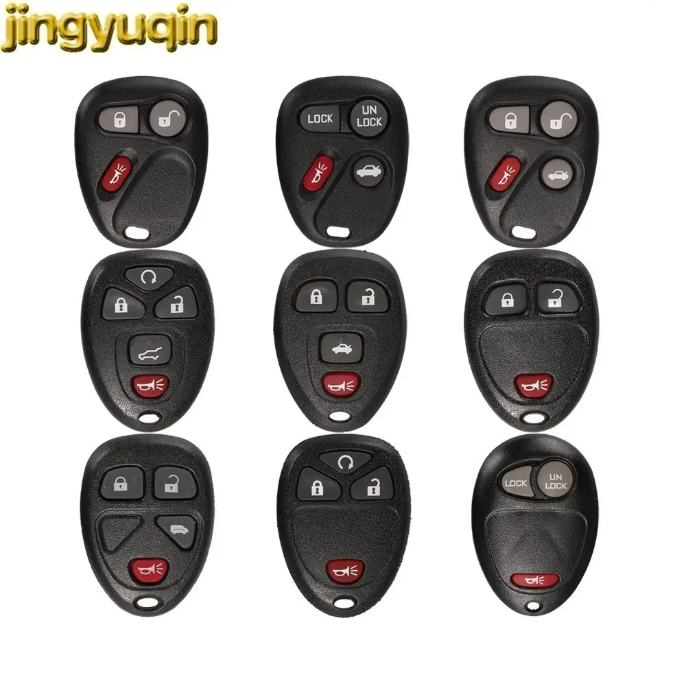 Jingyuqin 5pcs Remote Key Shell For Buick Rainier HUMMER H2 H3 GMC Sierra Yukon Chevrolet Colorado Suburban Isuzu Car KeyCase