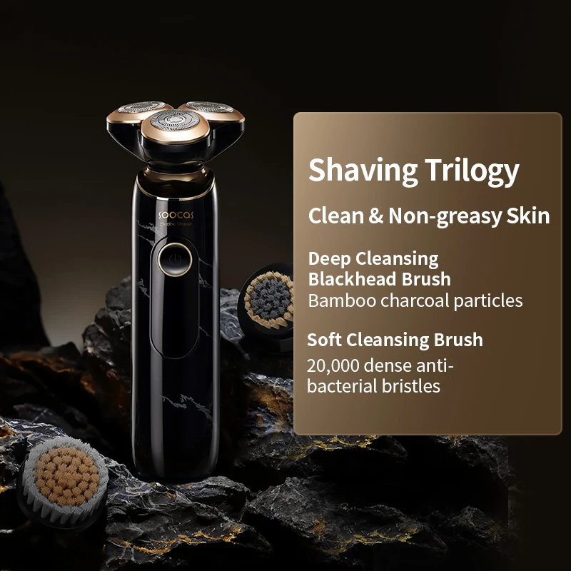 SOOCAS-S32-Electric-Shaver-Dry-Wet-Shavers-Black-Waterproof-eard ...