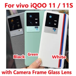 Premium Quality Battery Back Cover with Camera Frame and Adhesive Lid (White For iQOO 11)
