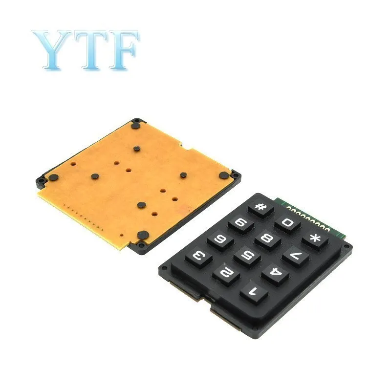 4X3 12key 4X4 Matrix Keyboard Keypad Module Use Key PIC AVR Stamp Sml 4*4 3*4 Plastic Keys Switch for Arduino Controller keyboard keypad module
