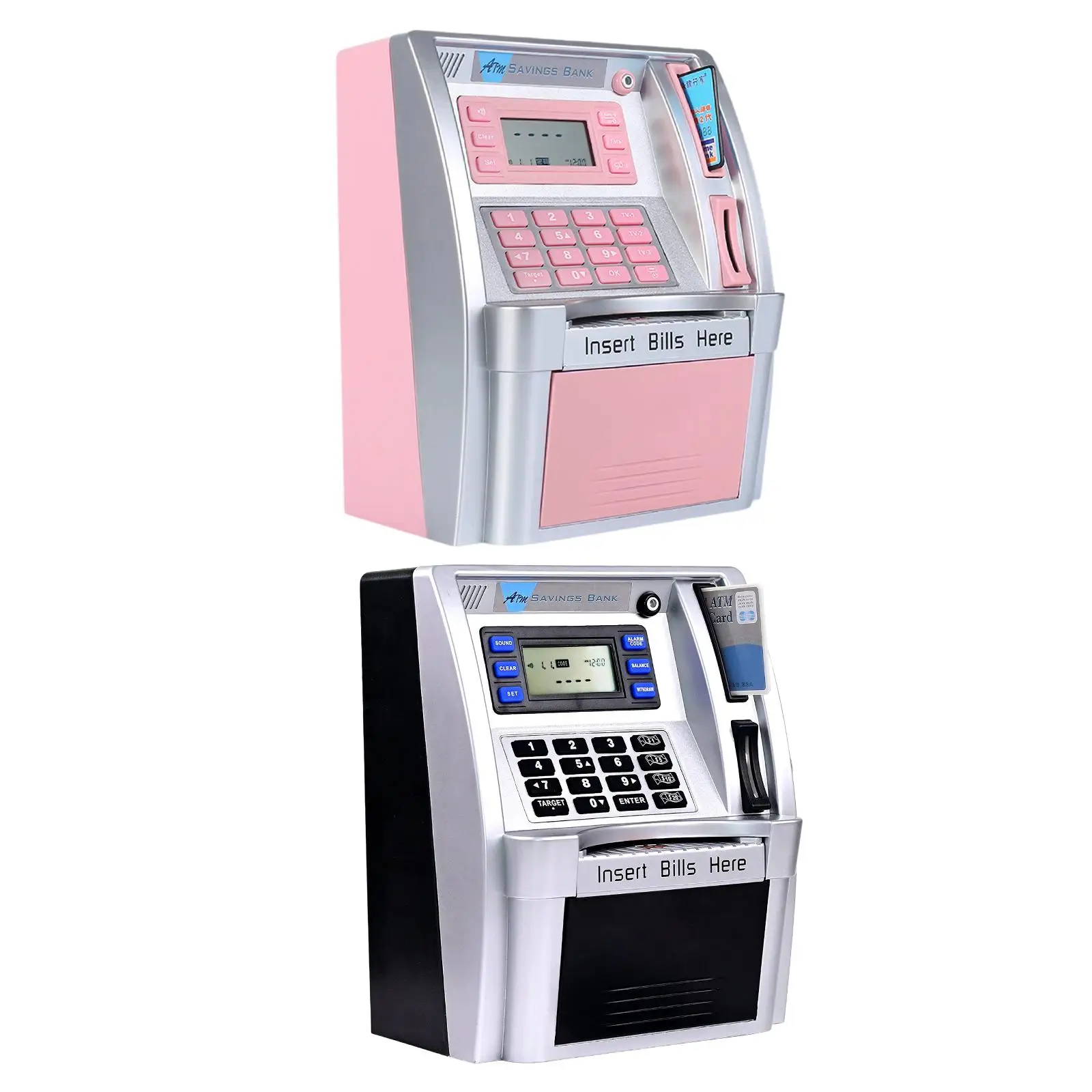 ATM Piggy Bank for Kids Creative Bill Feeder Toy Money Bank Money Saving Box for Children Kids Boys Girls Teens Holiday Gift