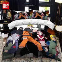 Ensemble de housse de couette NarAAathlon Anime Print pour enfants, taie d'oreiller, housse de couette, sac de literie, taille Queen et King, impression numérique 3D, fournitures pour la maison 2