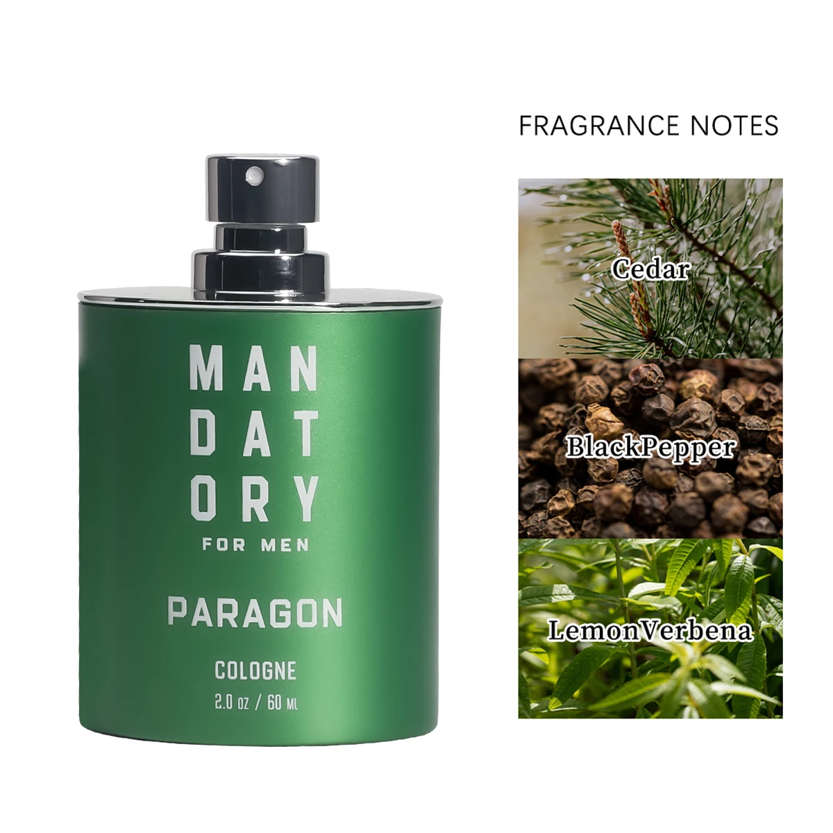 MANDATORY Men's Fragrance Set Gifts 2.0 Oz Eau de Toillete Cologne Spray 14 Oz Body Wash Shower Gel 1 Pc 1.7 Beard Balm