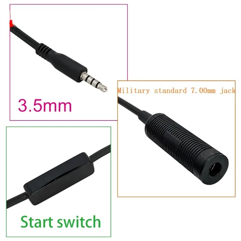 Mobile Phone 3.5 Mm Plug Mini PTT Tactical Headset Adapter for COMTAC / SORDIN Headset MP3 Music Adapter Apple Samsung HTC Etc